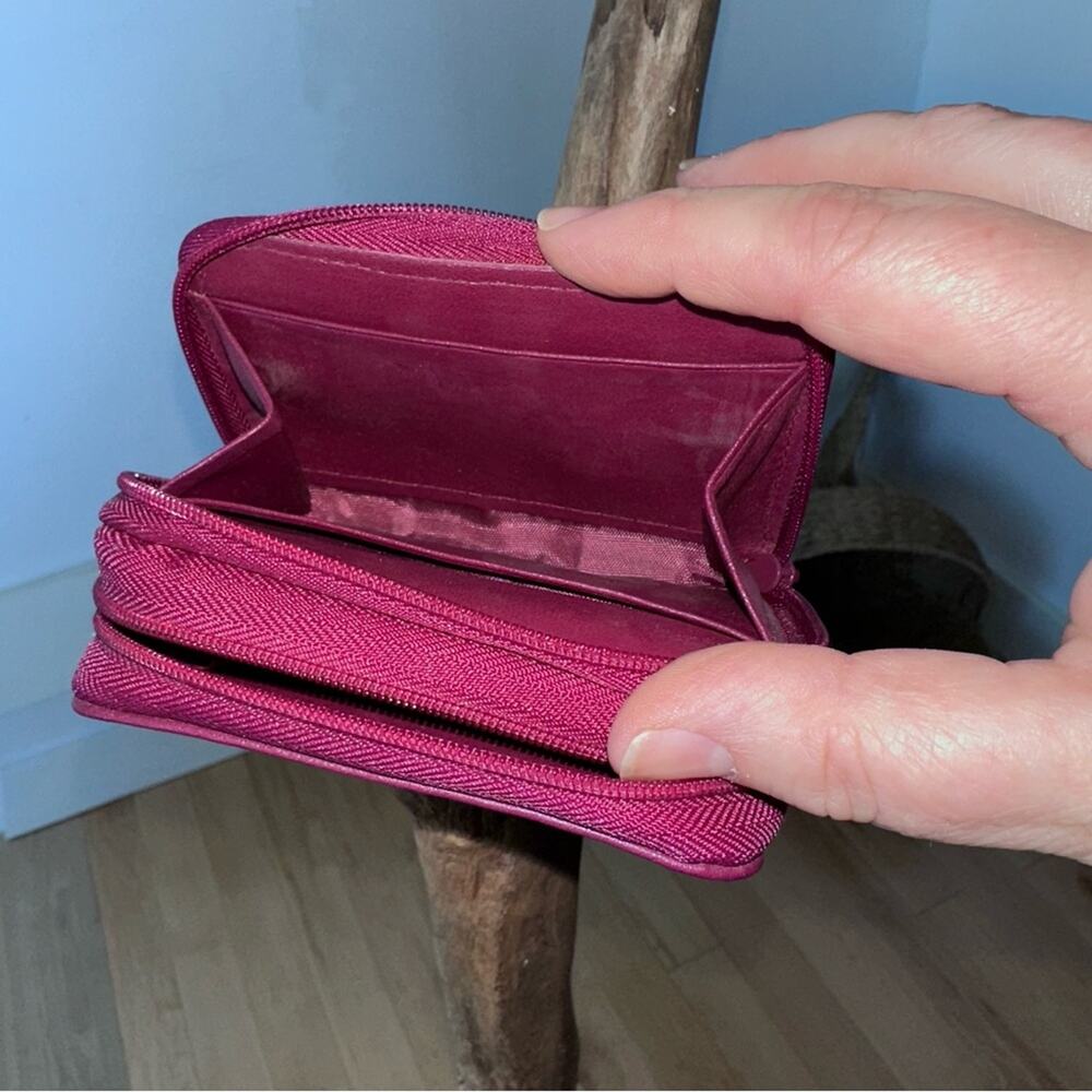 Buxton - Leather RFID Card And Coin Wallet, burgundy - Picture 7 of 8